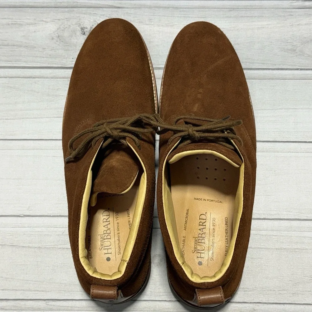 Samuel Hubbard Chukka Boots Men 13 Brown Suede Leather Vibram M2120-024